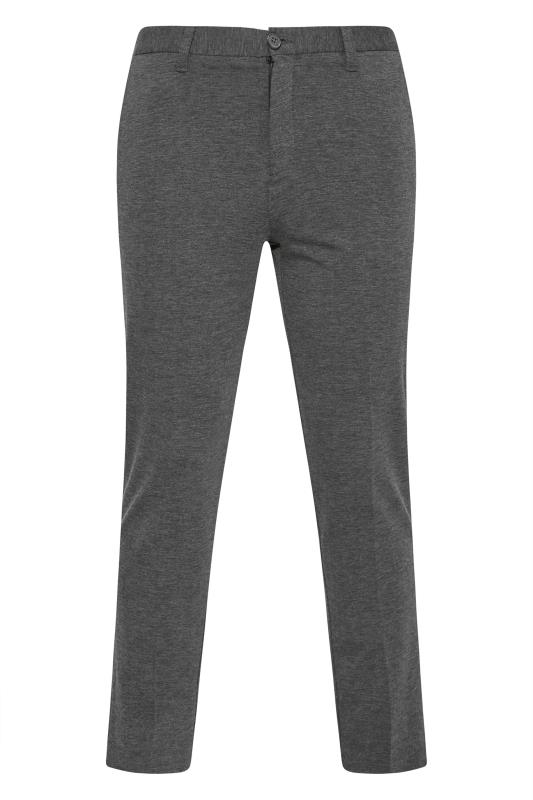 BadRhino Big & Tall Charcoal Grey Stretch Trousers_F.jpg