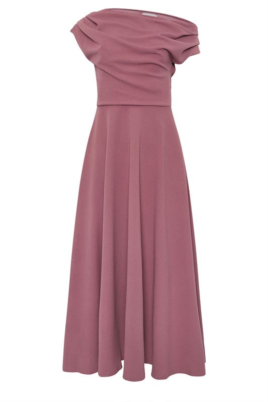 STAR Mauve Purple Off Shoulder Fit and Flare Dress | StarByJM 6