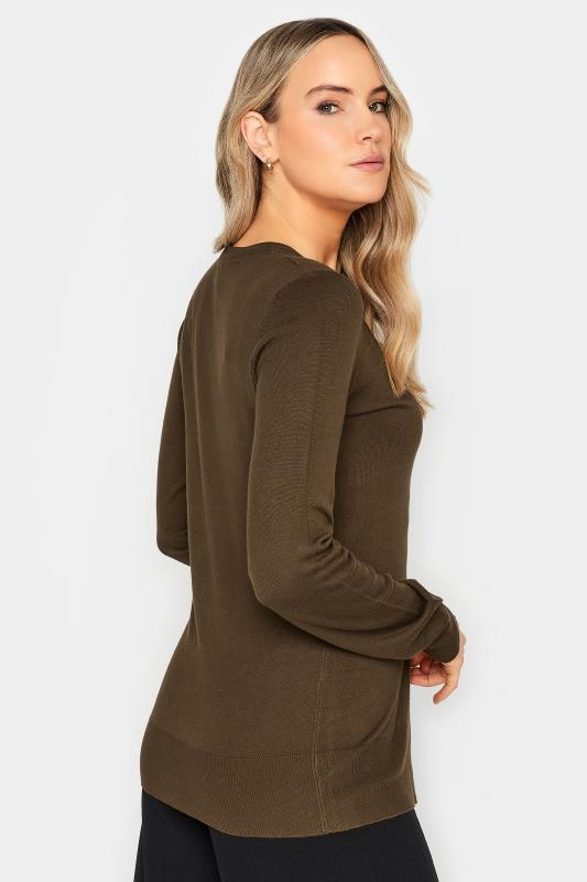 LTS Tall Chocolate Brown Button Down Knit Cardigan | Long Tall Sally  5