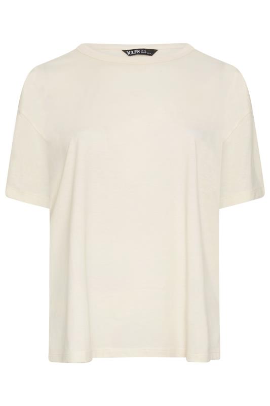 LIMITED COLLECTION Plus Size Ivory White Step Hem Top | Yours Clothing 5