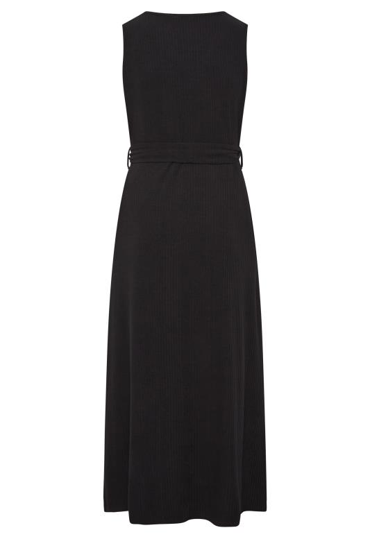 YOURS Plus Size Black Ribbed Sleeveless Maxi Dress | Yours Clothing 7