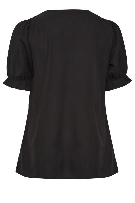 LIMITED COLLECTION Plus Size Black Frill Sleeve Blouse | Yours