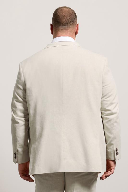 BadRhino Tailoring Big & Tall Oatmeal Brown Linen Suit Jacket | BadRhino 5