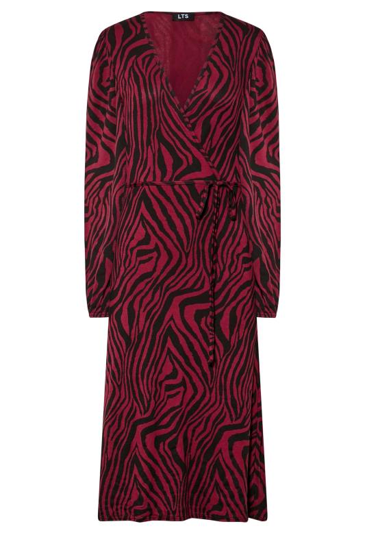 LTS Tall Women's Red & Black Zebra Print Wrap Dress | Long Tall Sally 7