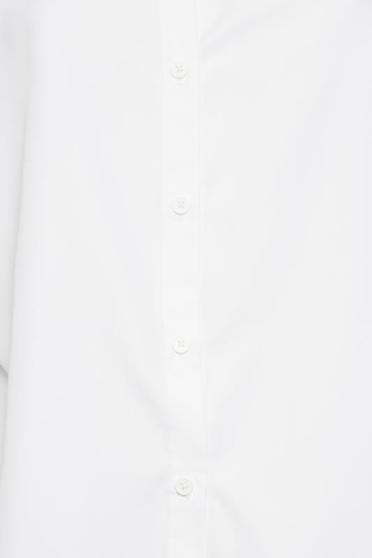YOURS Plus Size White Long Sleeve Ruched Shirt | Yours Clothing 5