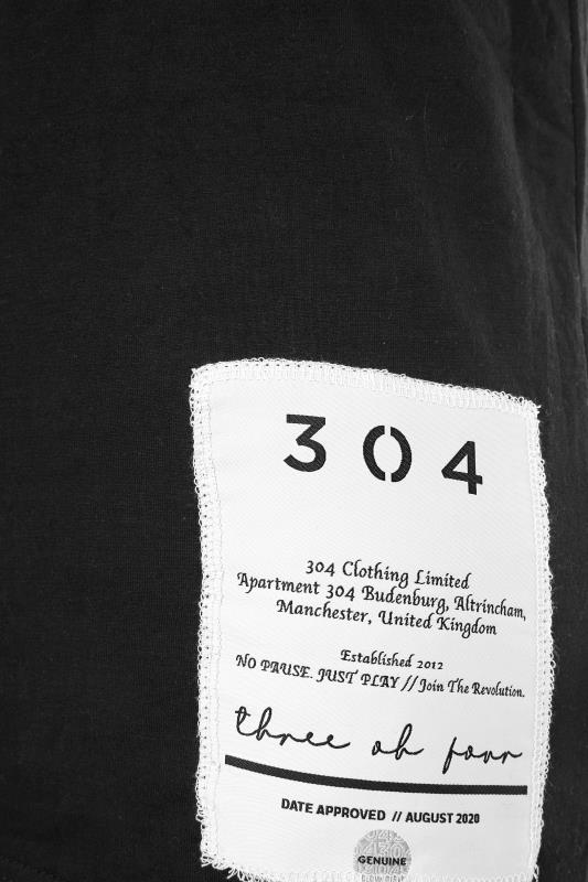 304 CLOTHING Big & Tall Black Patch T-Shirt 4