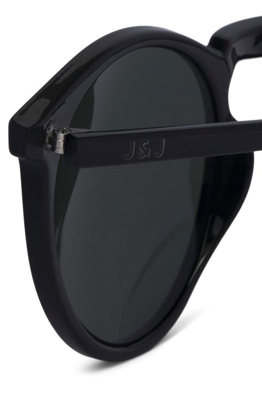 JACK & JONES Black Round Sunglasses | BadRhino 4