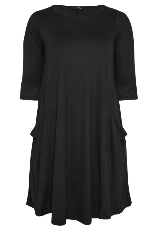 YOURS Plus Size Black Pocket Dress | Yours Clothing 7
