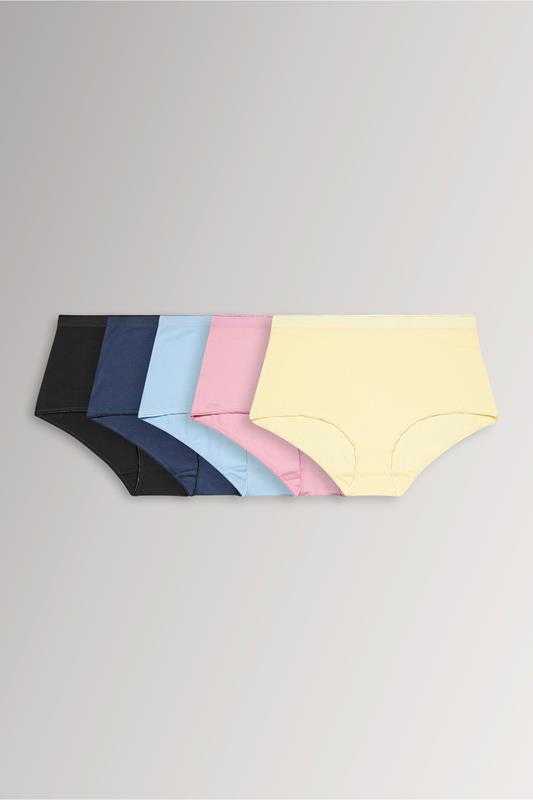  YOURS pack de 5 bragas de cobertura completa en azul pastel