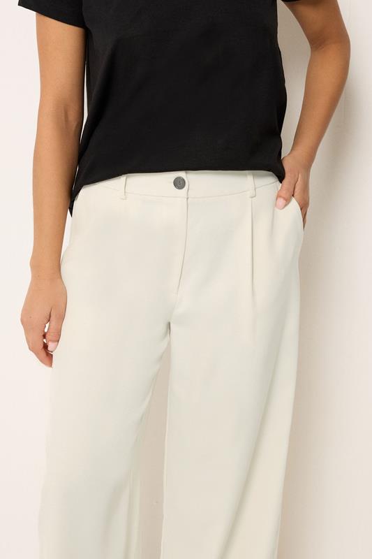 PixieGirl Petite Women's Ivory White Formal Wide Leg Trousers | PixieGirl 5