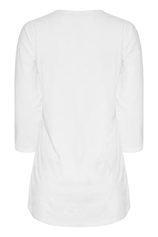 Tall Women's LTS MADE FOR GOOD White Henley Top | Long Tall Sally 7