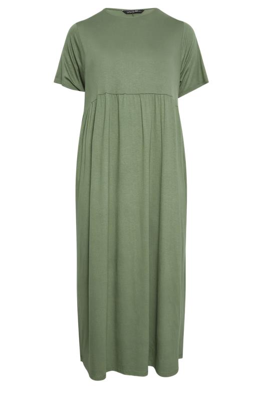 LIMITED COLLECTION Plus Size Khaki Green Pocket Maxi Dress | Yours Clothing 6
