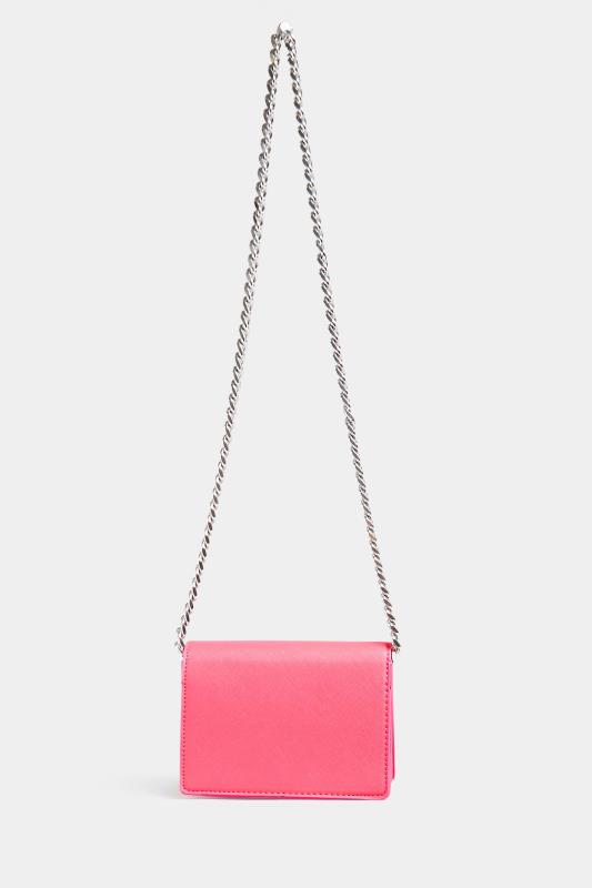 Plus Size Pink Chunky Chain Crossbody Bag | Yours Clothing 3