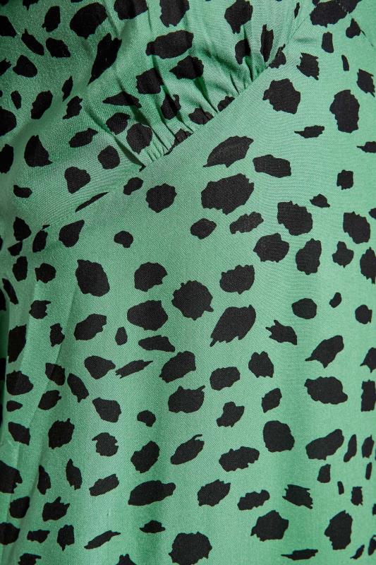 Petite Green Dalmatian Print Tea Dress 5