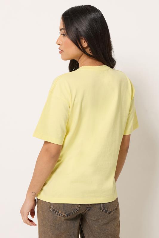 PixieGirl Petite Women's Lemon Yellow Paisley Cotton T-Shirt | PixieGirl 2