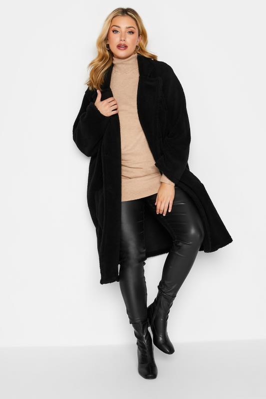 YOURS Plus Size Black Faux Fur Coat 4