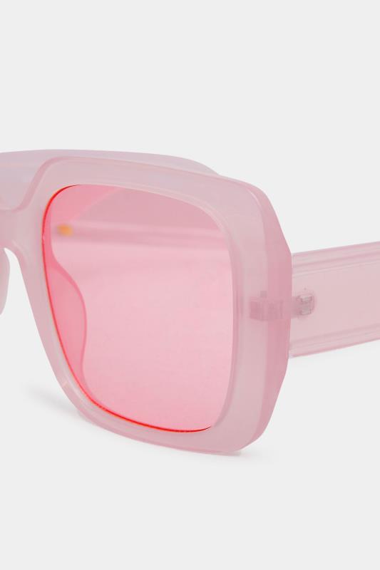 Plus Size Pink Oversized Tinted Sunglasses | Yours Clothing 4