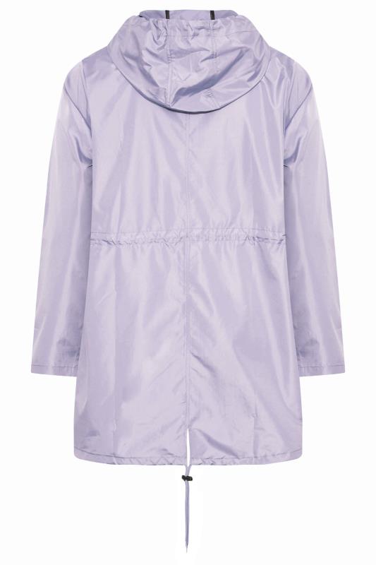 Plus Size Lilac Purple Pocket Parka | Yours Clothing 9