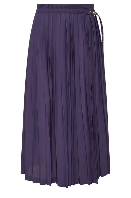 STAR Purple Pleated Belt Buckle Maxi Skirt | StarByJM 5
