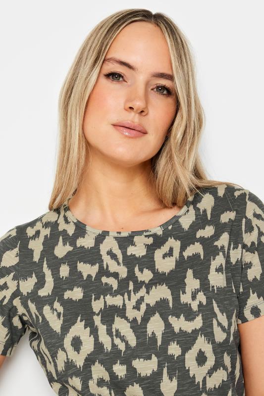 LTS Tall Womens Black Abstract Animal Print Cotton T-Shirt | Long Tall Sally 4