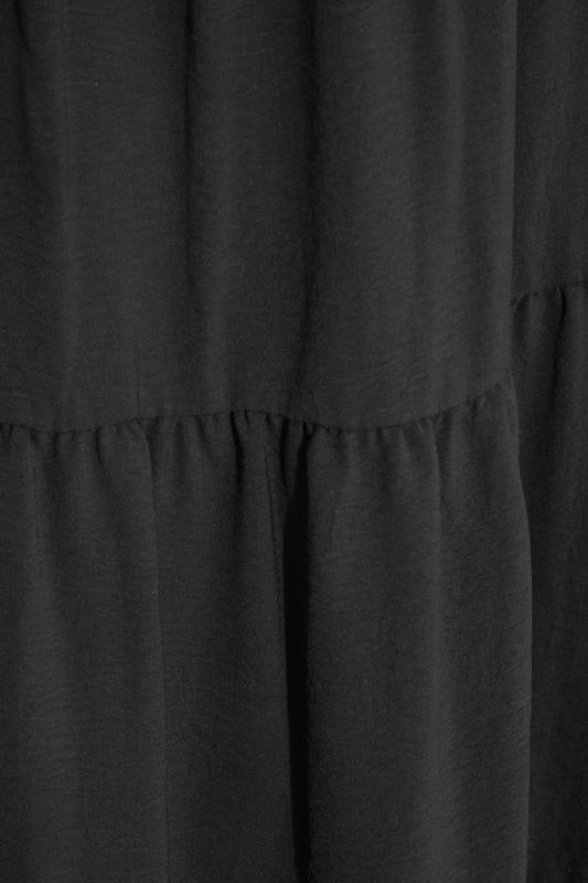 LTS Tall Black Tiered Crepe Maxi Skirt 3