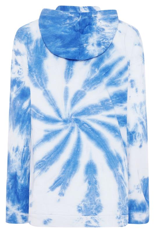 LTS Tall Blue Swirl Tie Dye Hoodie 6