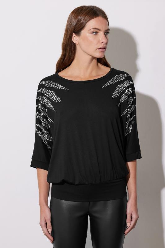 STAR Black Diamante Sleeve Top | STAR x JM 4