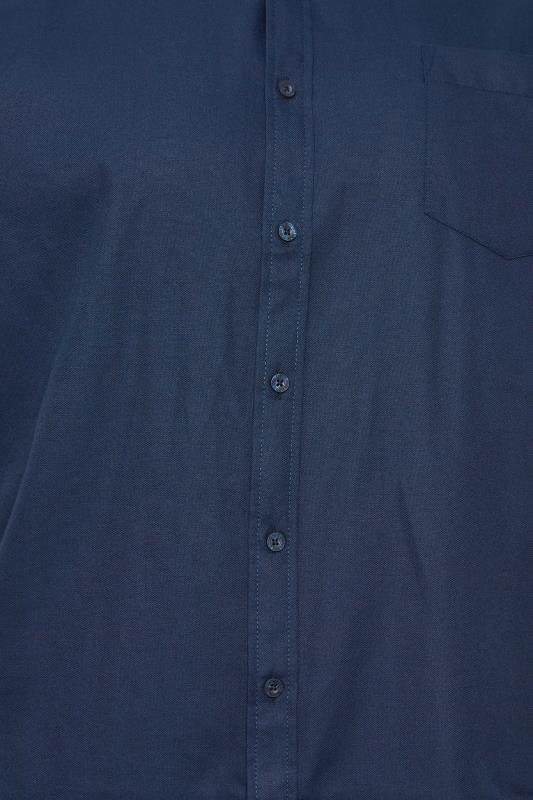 D555 Big & Tall Navy Blue Short Sleeve Oxford Shirt | BadRhino 2
