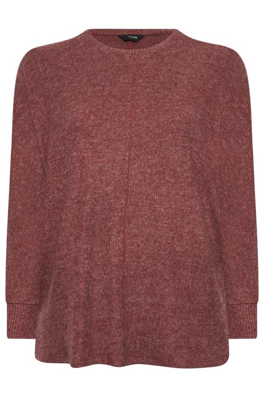 YOURS Plus Size Red Soft Touch Ribbed Top | Yours Clothing 6