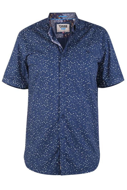 Plus Size  D555 Big & Tall Navy Blue Speckled Shirt