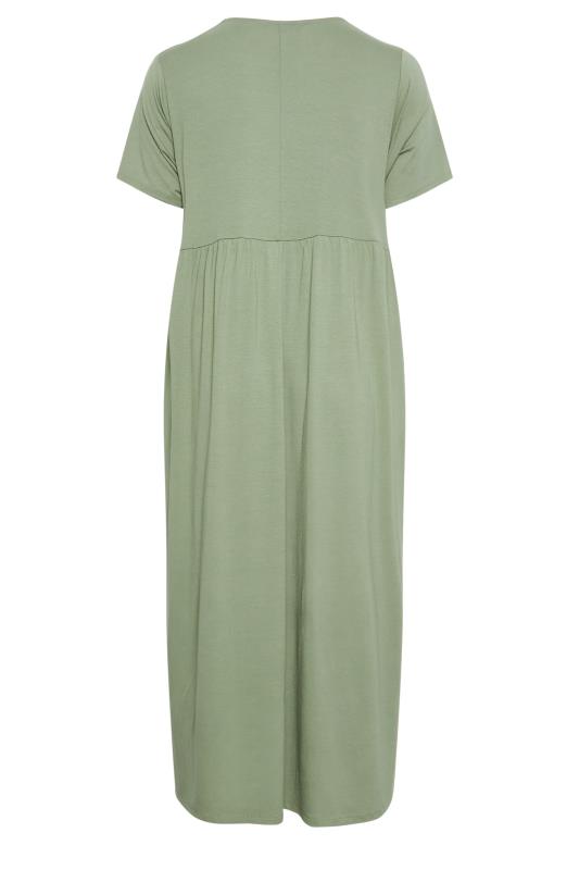 LIMITED COLLECTION Plus Size Light Green Pocket Maxi Dress | Yours Clothing