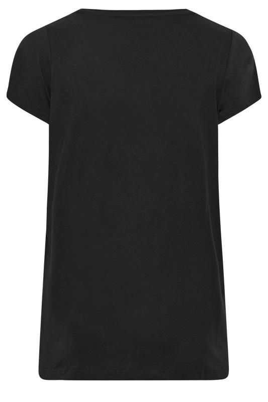 YOURS Plus Size Black Essential T-Shirt | Yours Clothing 7