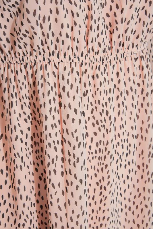 YOURS LONDON Curve Pink Dalmatian Print Smock Dress 5