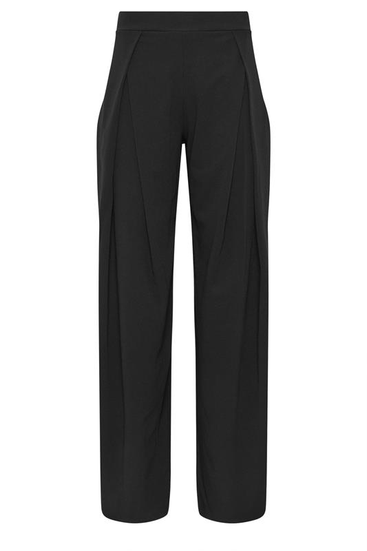 LTS Tall Women's Black Pleat Front Wide Leg Trousers | Long Tall Sally 5