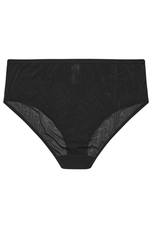 YOURS 2 PACK Plus Size Pink & Black Briefs | Yours Clothing 10