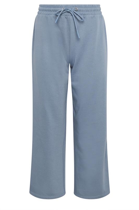 M&Co Petite Denim Blue Wide Leg Joggers | M&Co 5