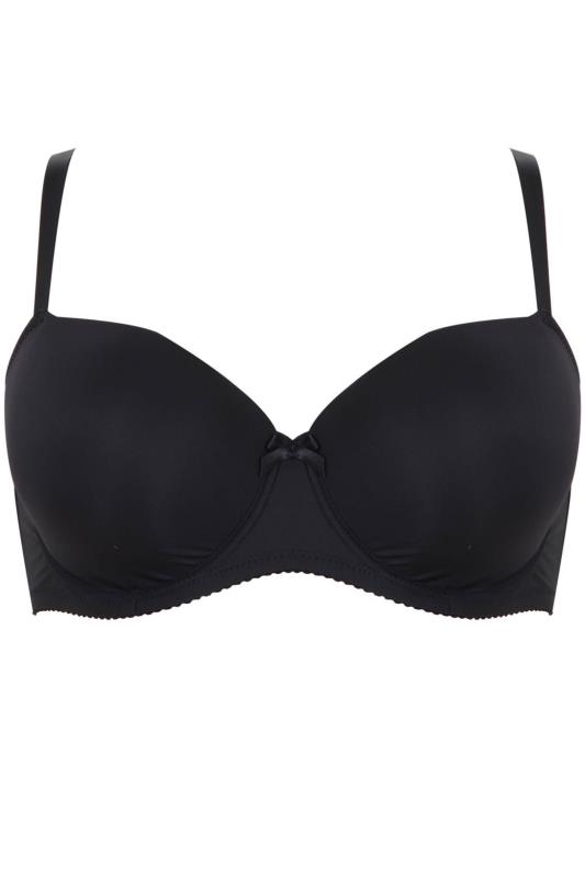 Black Moulded Underwired T-Shirt Bra 3