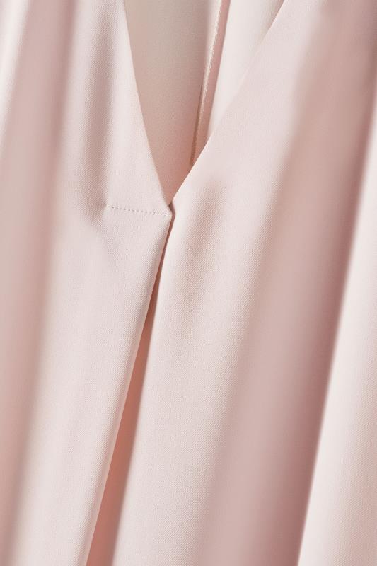 EVANS Plus Size Baby Pink Pleat Front Blouse | Evans 8