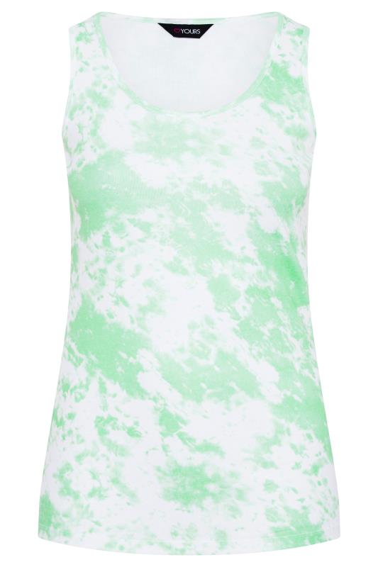 Plus Size Green Tie Dye Vest Top | Yours Clothing  6