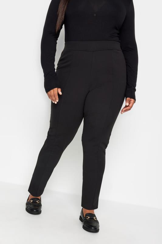 Plus Size  YOURS Curve Black Stretch Tapered Trousers