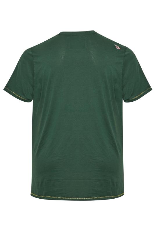 D555 Big & Tall Green 'Athletics Cali State' Printed T-Shirt 4