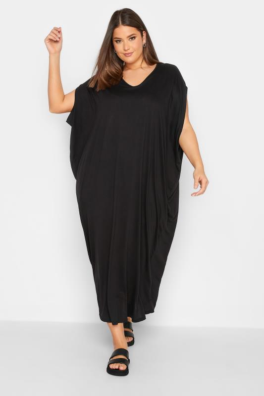 YOURS Plus Size Black Double Layered Dress | Yours Clothing 2
