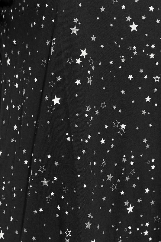 Plus Size Black Star Print Nightdress | Yours Clothing 5