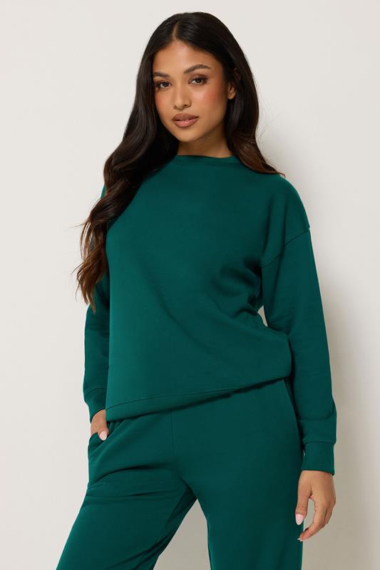 PixieGirl Petite Women's Forest Green Sweatshirt | PixieGirl  1