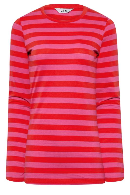 LTS Tall Women's Red & Pink Stripe Long Sleeve T-Shirt | Long Tall Sally 6