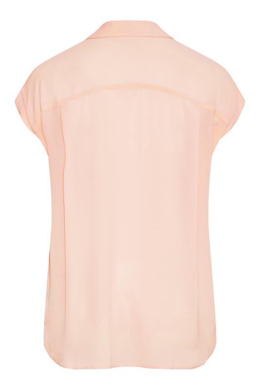 Plus Size Light Pink Short Sleeve Shirt | Yours Clothing  7