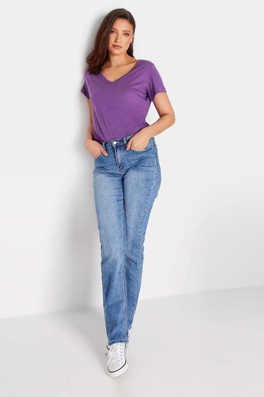LTS Tall Women's Purple V-Neck T-Shirt | Long Tall Sally 2