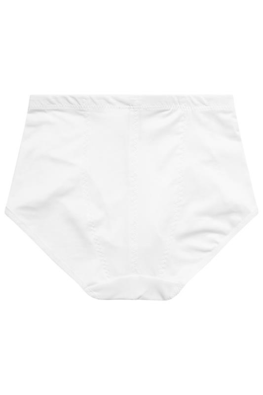 YOURS Curve White Lace High Waisted Light Control Briefs | Yours Clothing 4