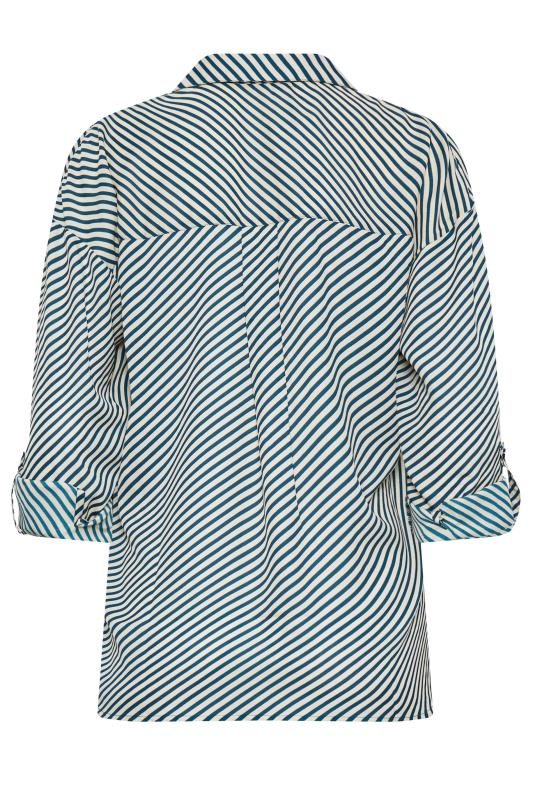 LTS Tall Teal Blue Stripe Shirt | Long Tall Sally  7