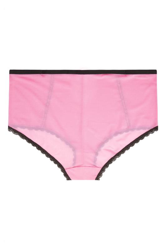Curve Pink Ribbon High Waisted Full Briefs 5
